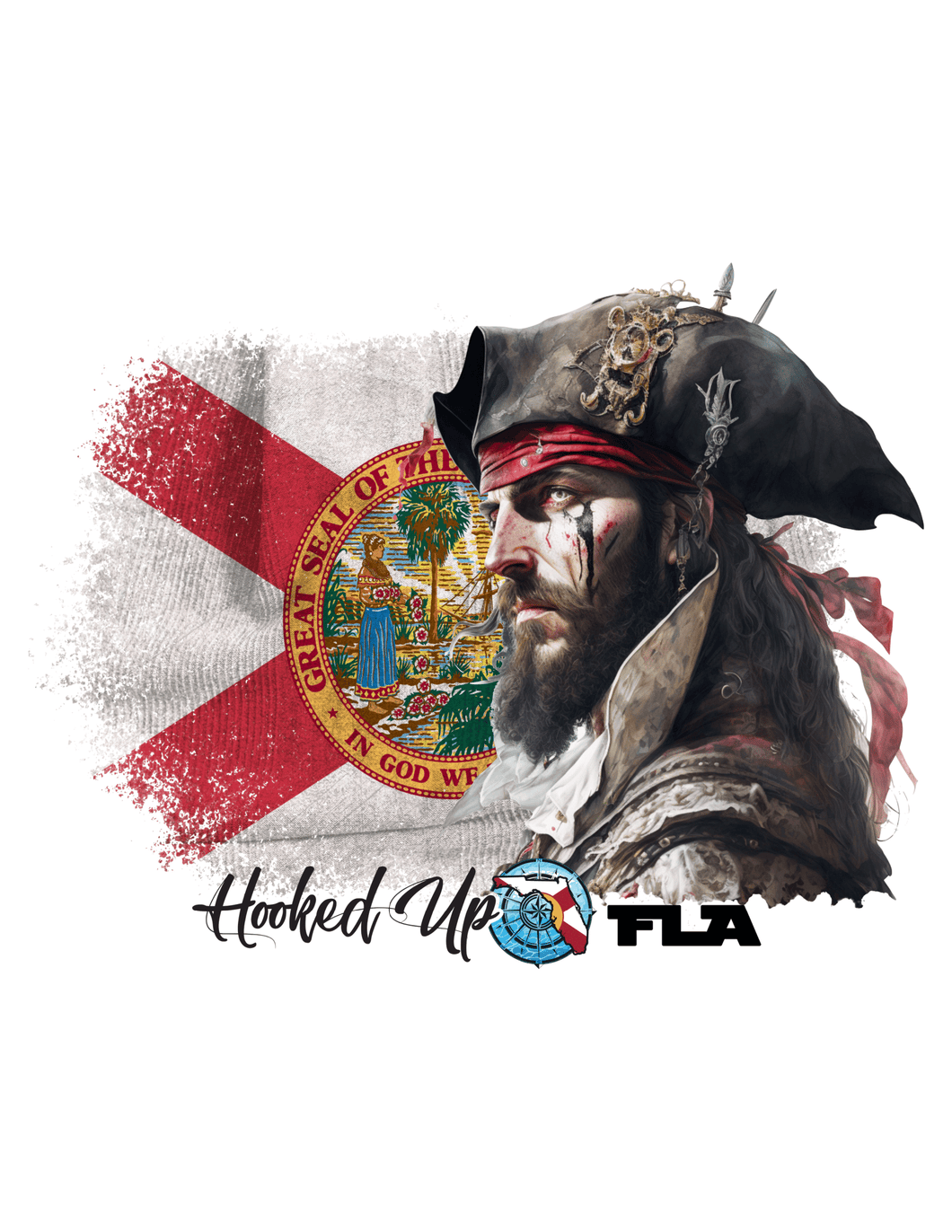 Hooked Up FLA Pirate & Flag