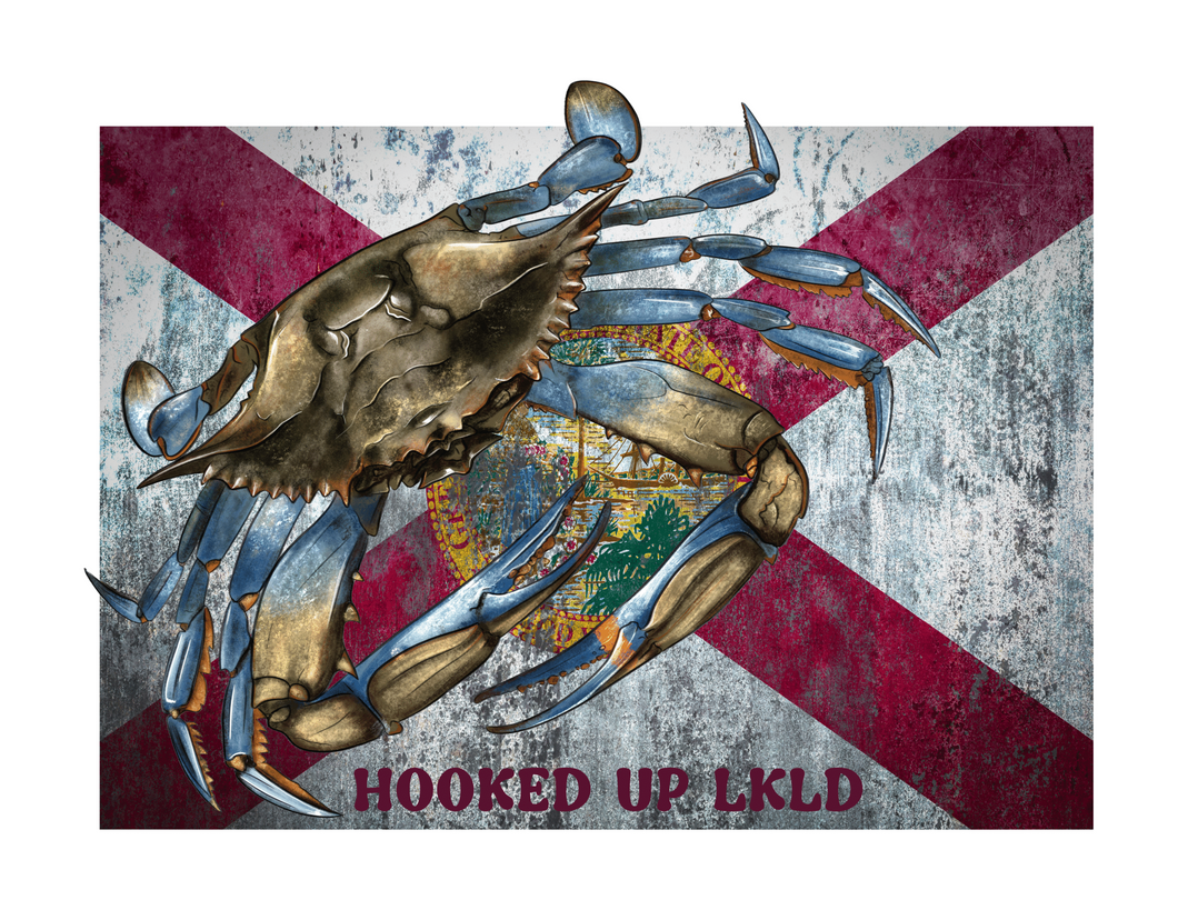 State of Florida Flag w/ Blue Crab