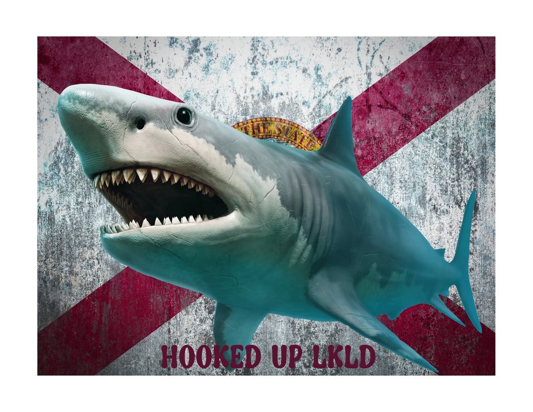 State of Florida Flag w/ Great White Shark