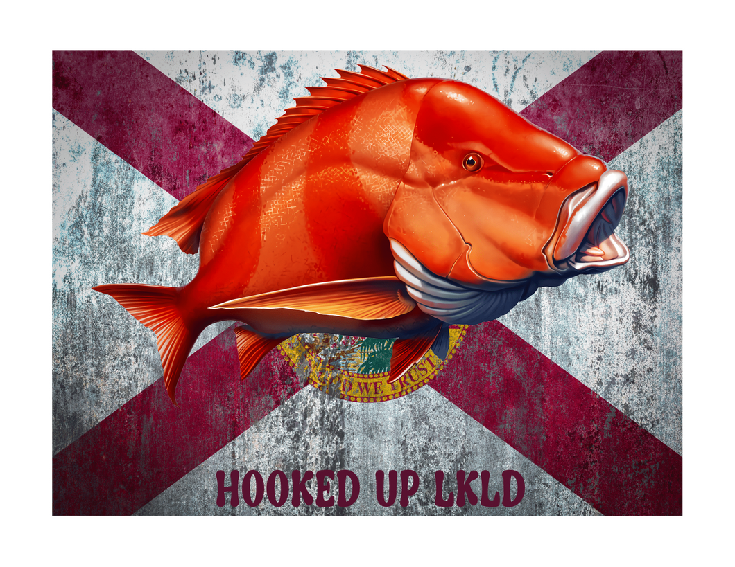 State of Florida Flag w/ Red Snapper