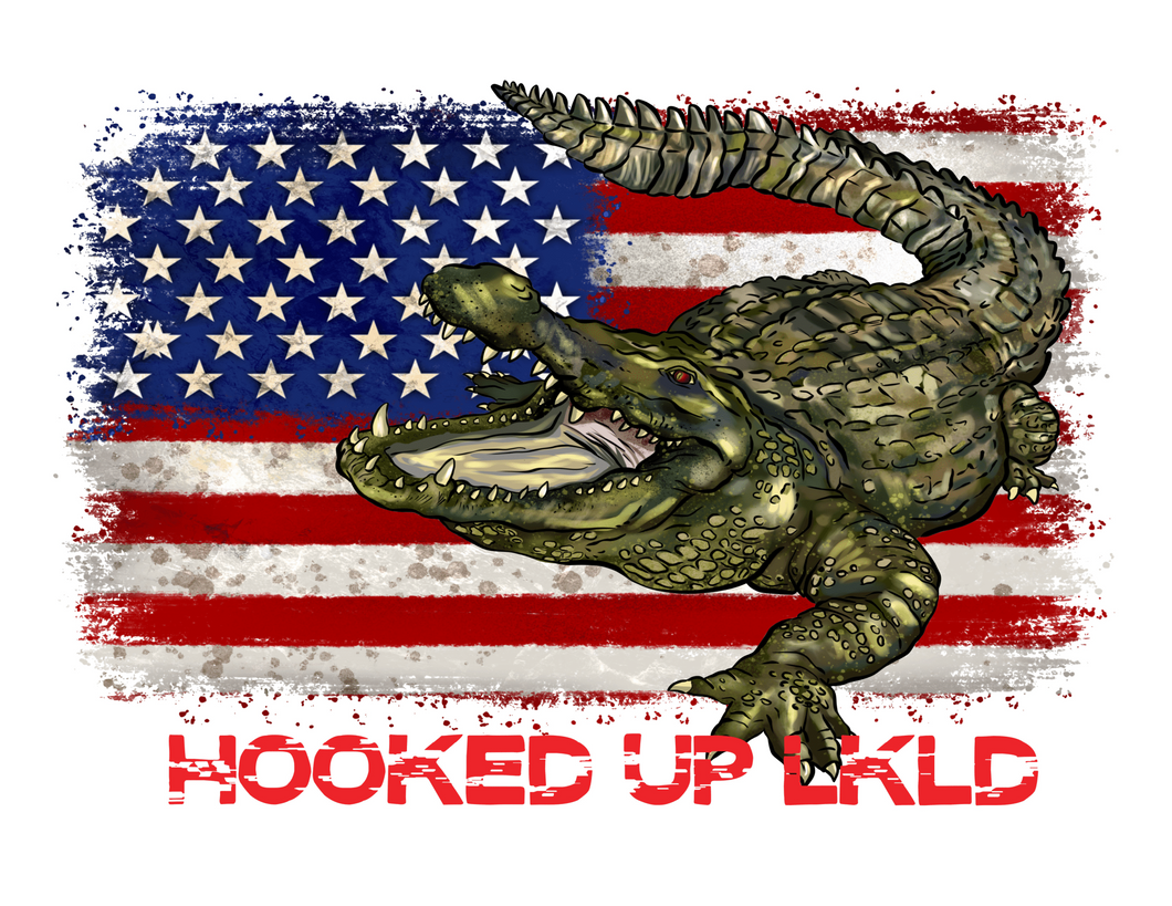 USA Flag Alligator